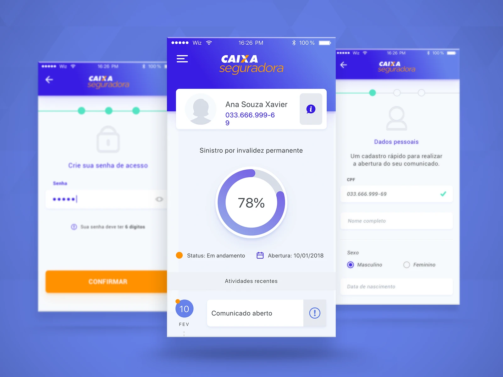 Caixa Seguradora · Wiz project preview