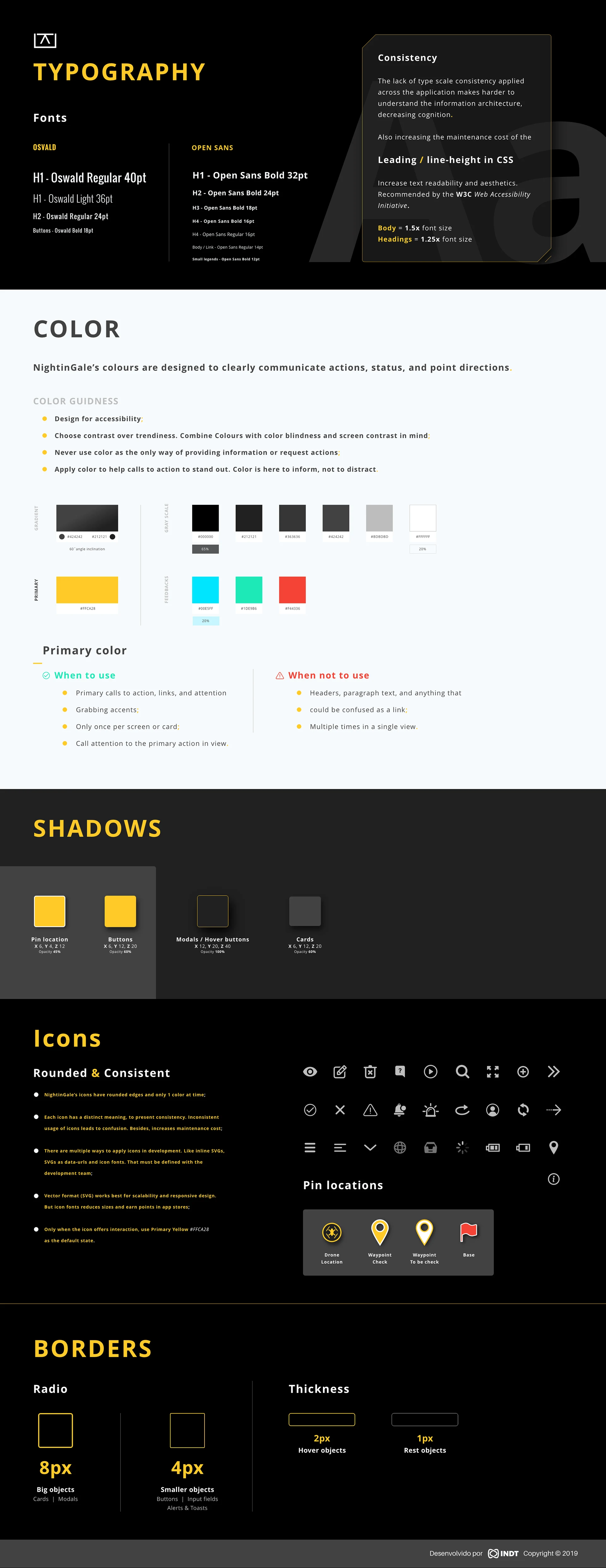 Colour and component specifications
