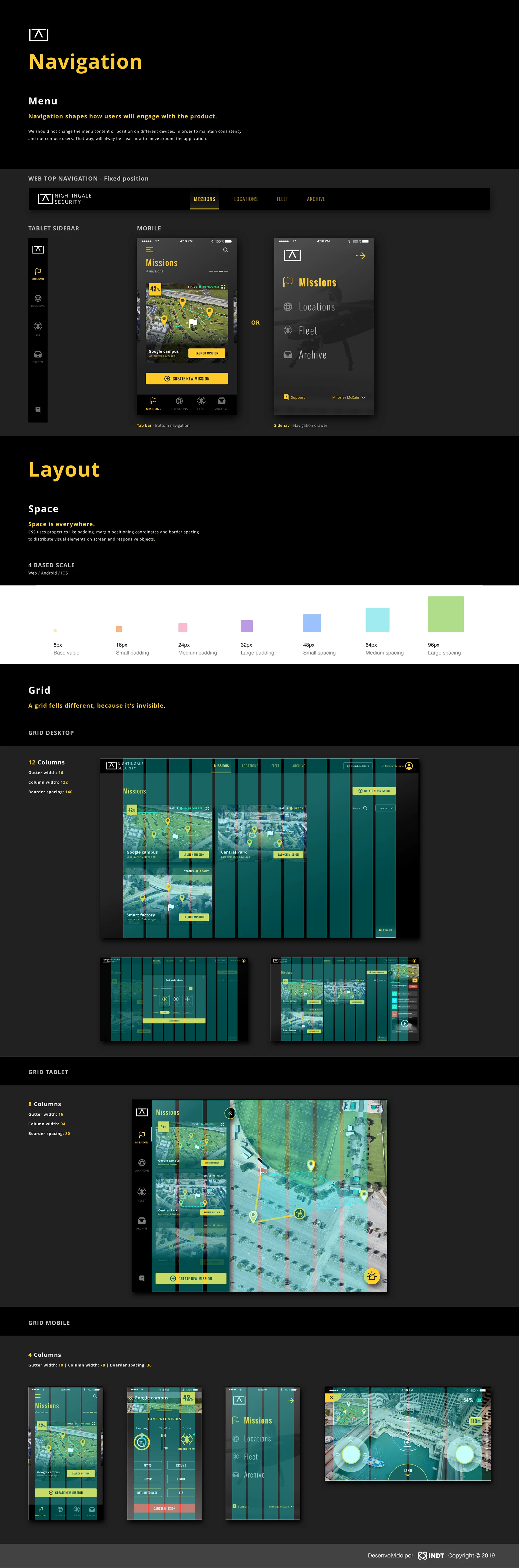 Desktop and tablet interface documentation
