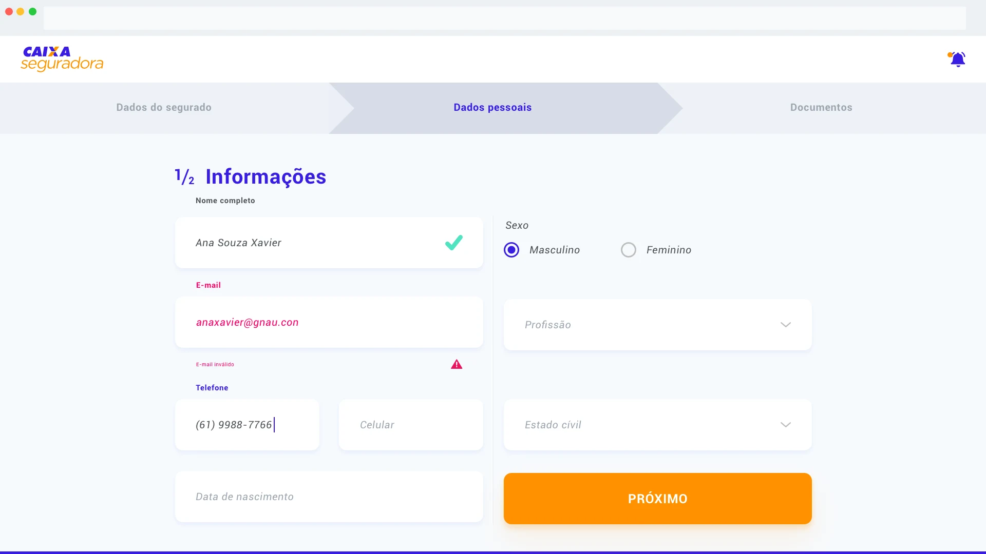 Customer information form